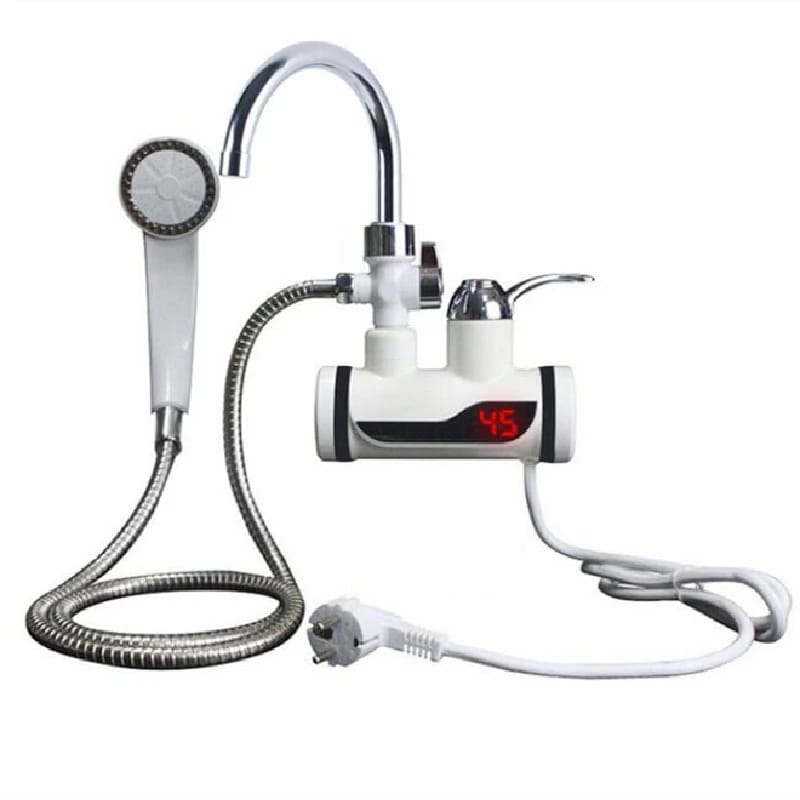 Instant Electric Hot Water Heater Tap | With Hand Shower | Fast Heating & Easy Installation
