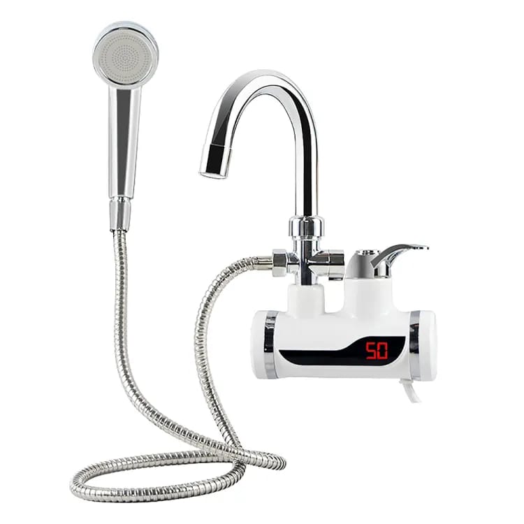 Instant Electric Hot Water Heater Tap | With Hand Shower | Fast Heating & Easy Installation