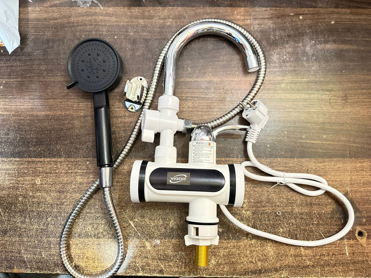 Instant Electric Hot Water Heater Tap | With Hand Shower | Fast Heating & Easy Installation